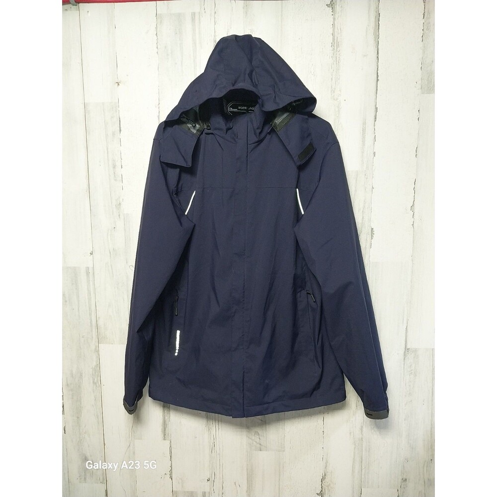Men's Water Resistant Jacket Moerdeng Windbreaker Weather Resistant Navy Size M